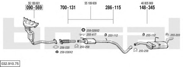 BOSAL 032.910.75 Exhaust System